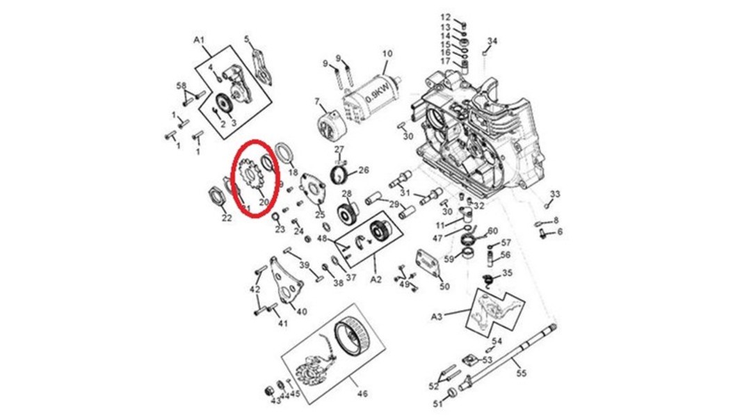 571004/C, Kettenantriebsrad 17Z