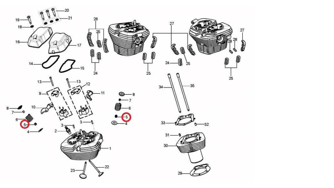 572640/A, Ventilschaftdichtung rot