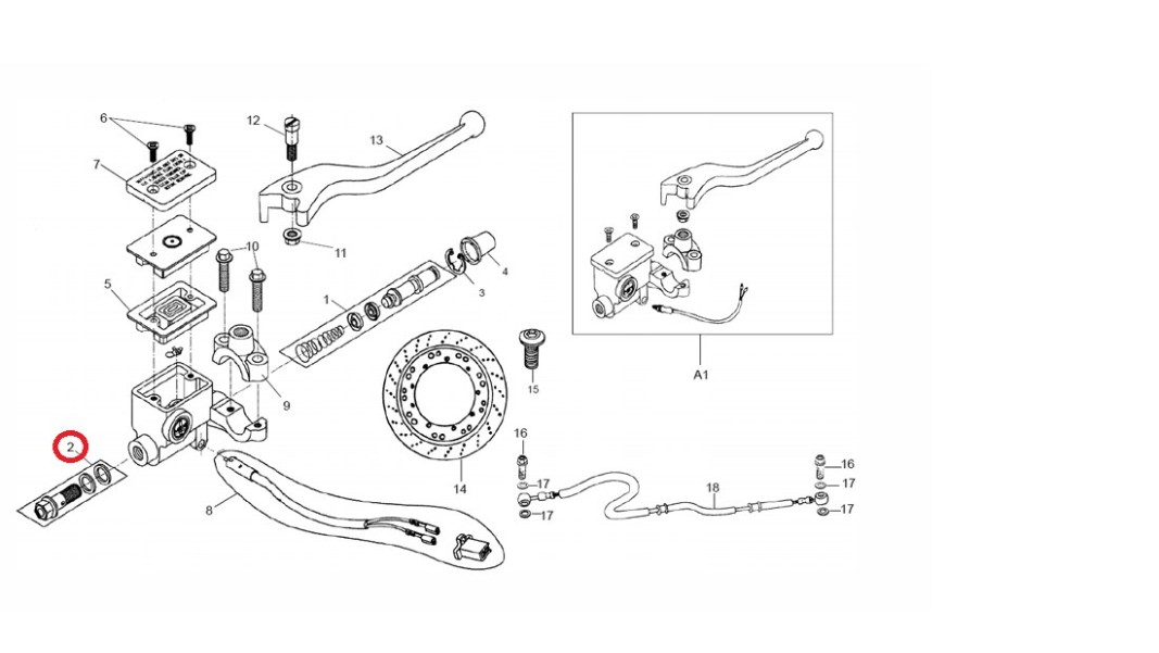 594721/A, Hohlschraube inkl