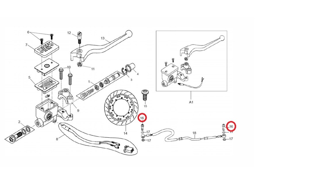 594721/A, Hohlschraube inkl