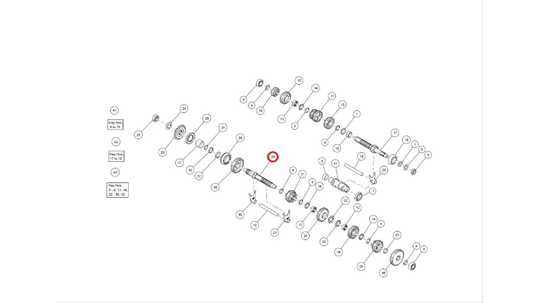 RLL00031/D, Getriebeausgangswelle