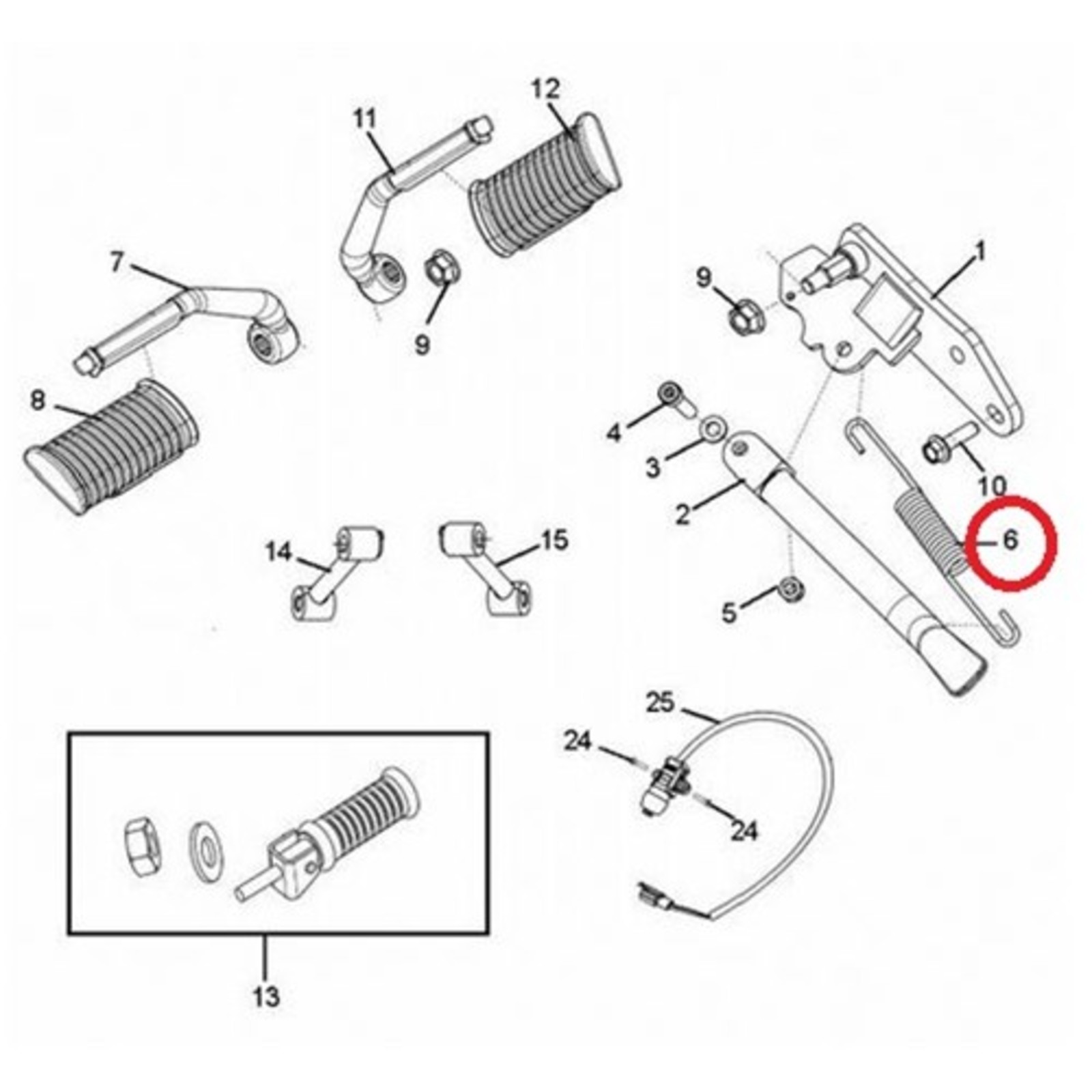 Feder Für Buzzetti Seitenständer - 93mm Länge Für Motorroller