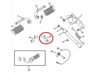 Halterung Fußraste rechts