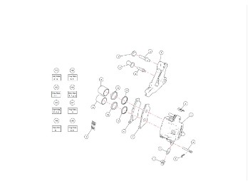 Bremssattel hinten komplett Super Meteor