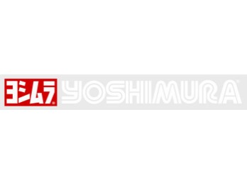 Aufkleber Yoshimura Logo, weiß/rot