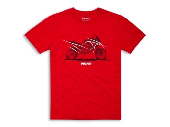T-SHIRT Multistrada V4 Rot