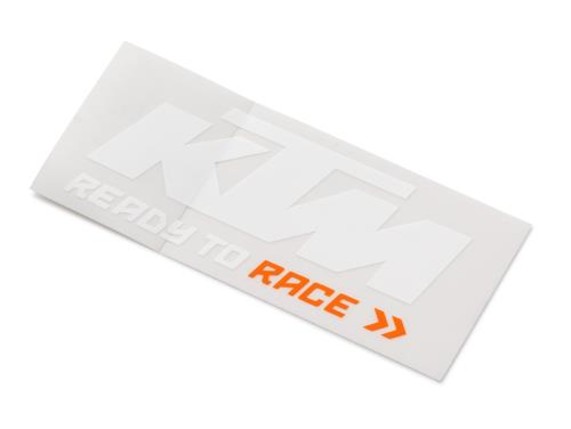 3PW1772800, LOGO STICKER WHITE/ORANGE